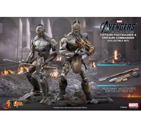 Marvel The Avengers Chitauri Comamander and FootSoldier Twin Pack 1/6 Scale Figures 30cm